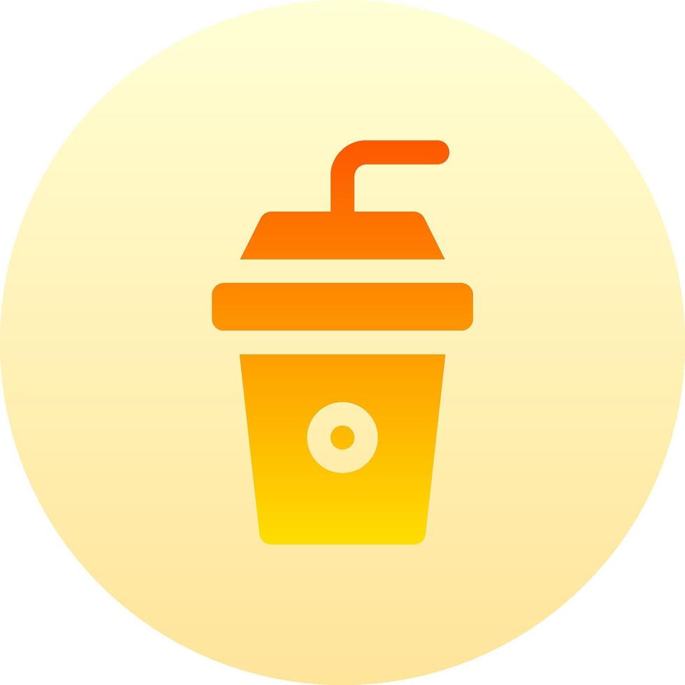 A drink icon with a straw and straw vector