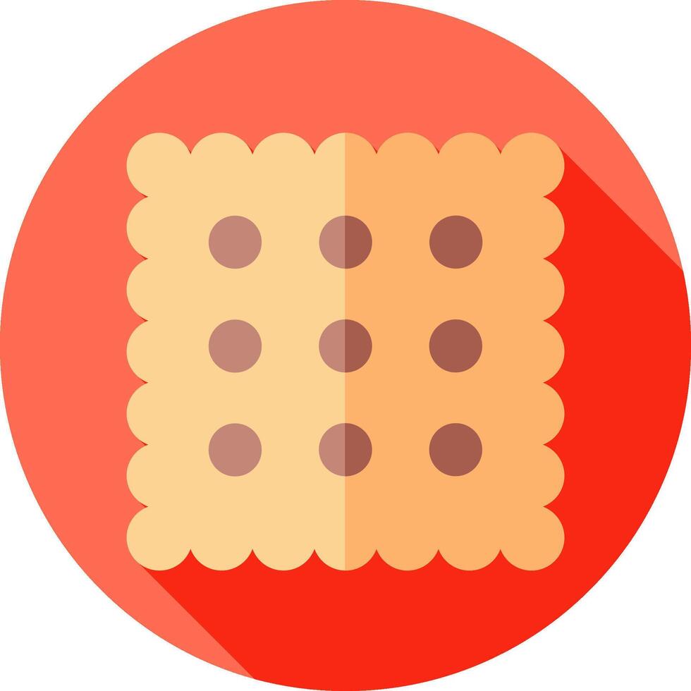 A flat icon of a biscuit with dots on it vector