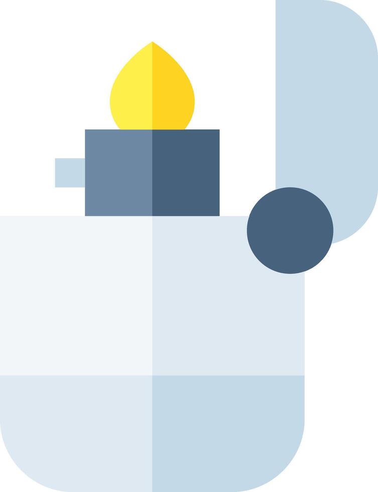 A lighter with a yellow light in the middle vector