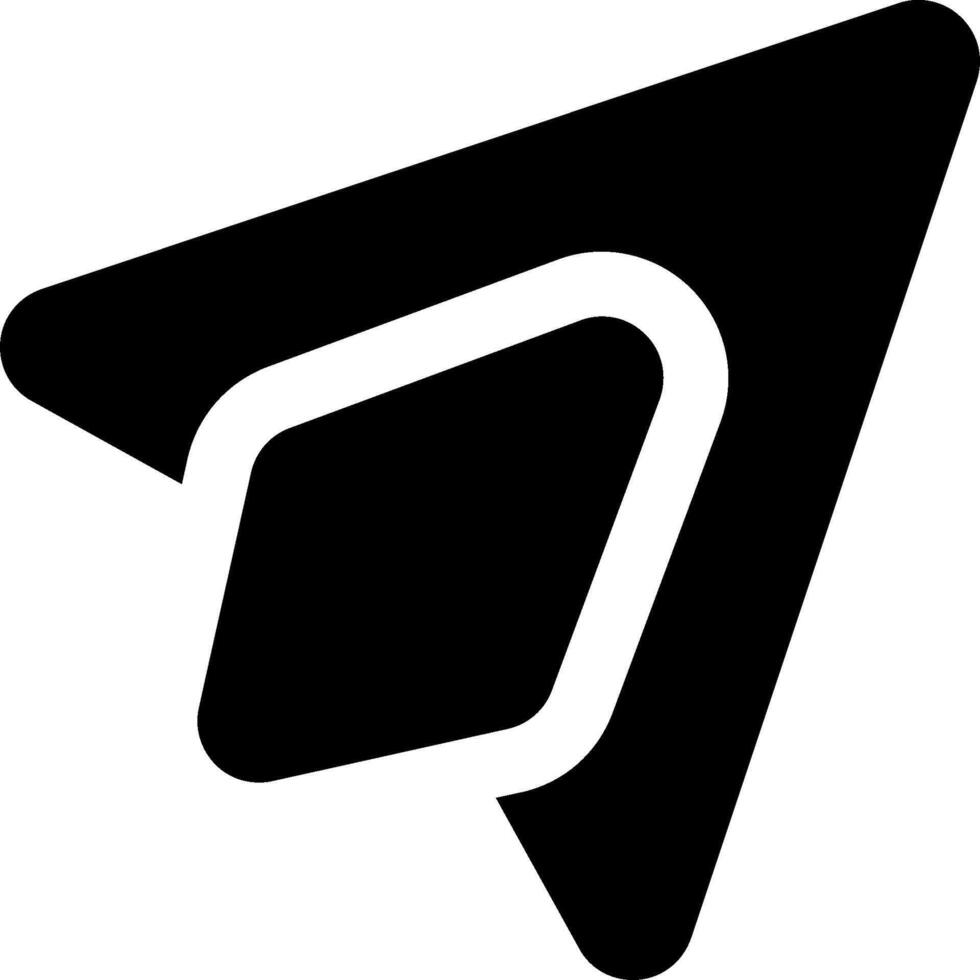A black and white logo of a triangle vector