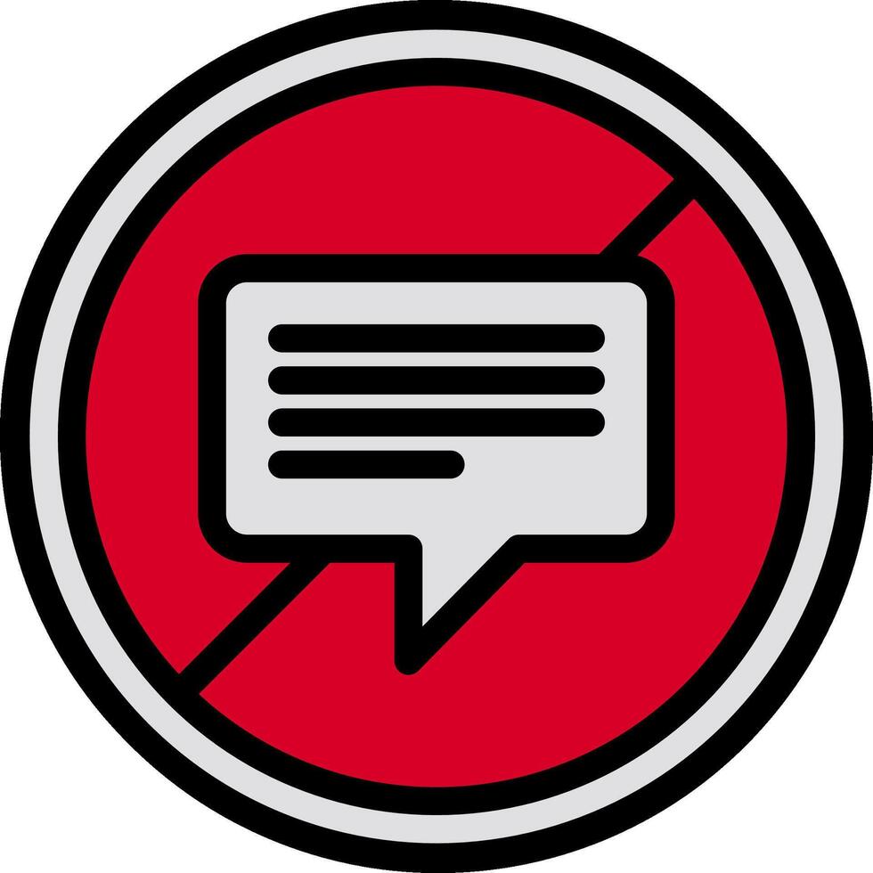 No chat icon vector