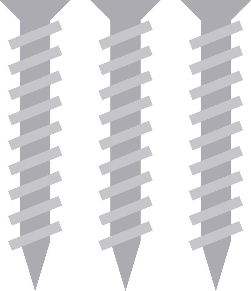 Screws on a white background with a gray background vector