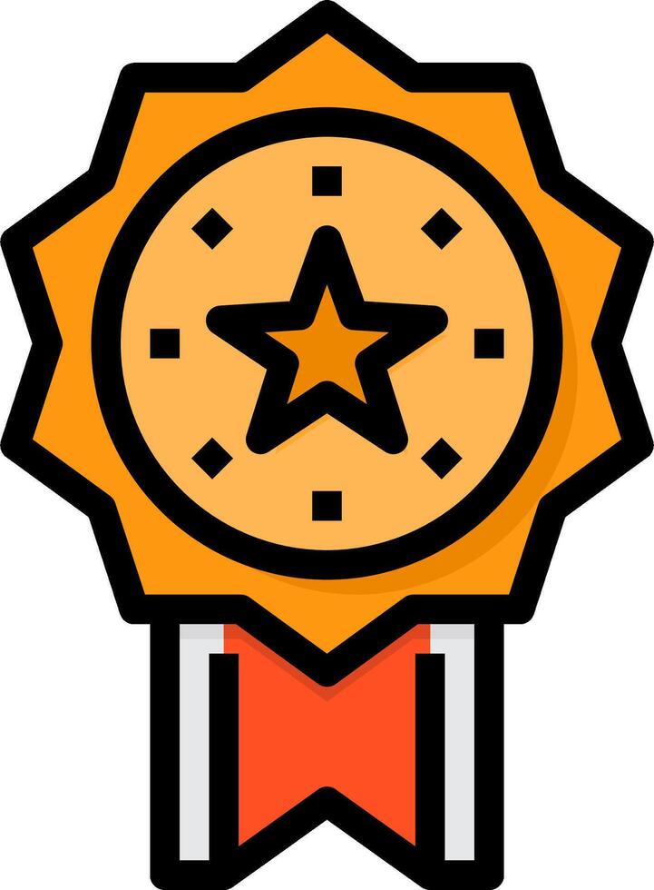 A star badge icon on a white background vector