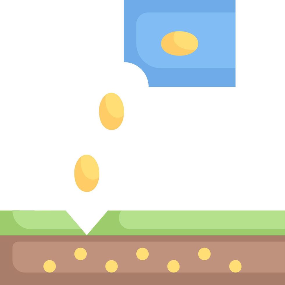 A bag of money is being poured into the ground vector