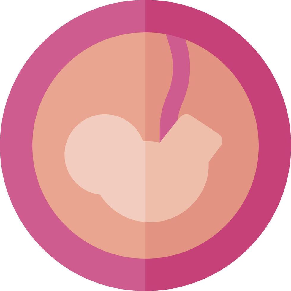A flat icon of a baby's stomach vector