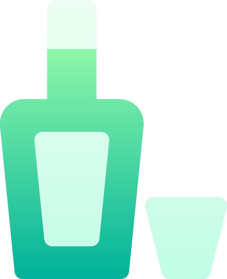 A bottle of liquor and a shot glass vector