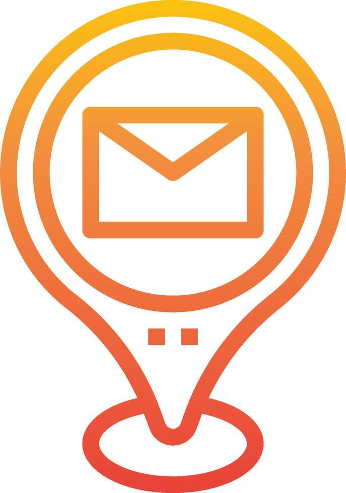 Email icon with orange and yellow background vector