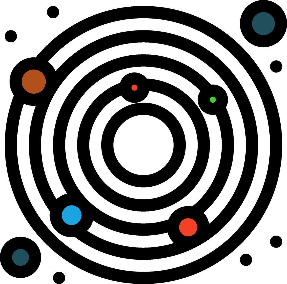 A black and white circular design with circles and dots vector