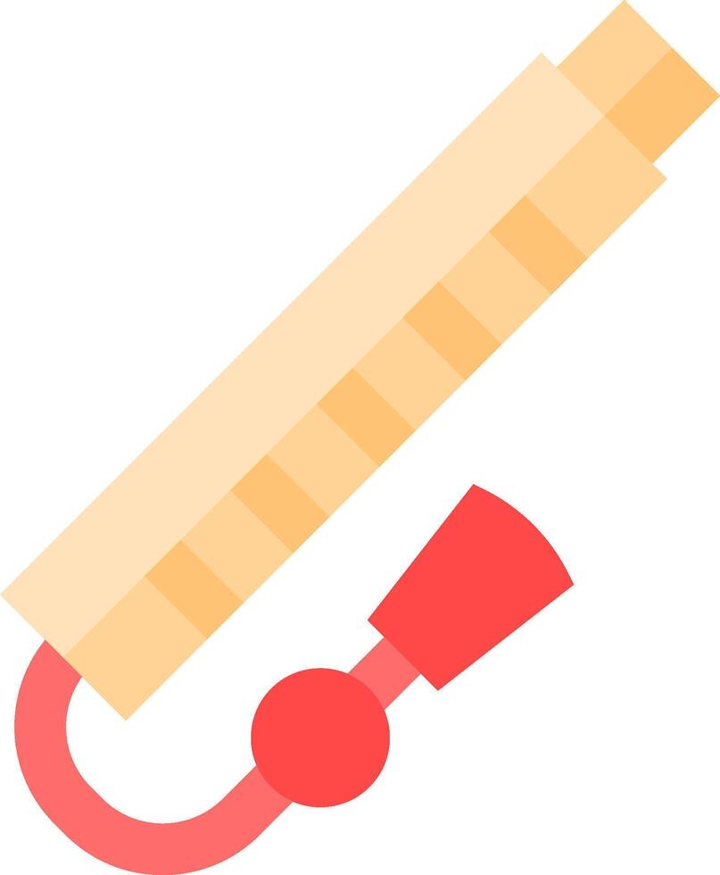 A thermometer with a red handle and a red bulb vector