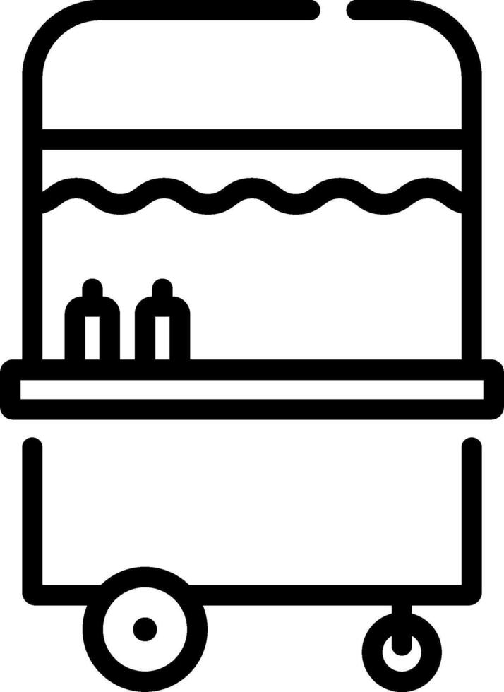 Food cart icon vector