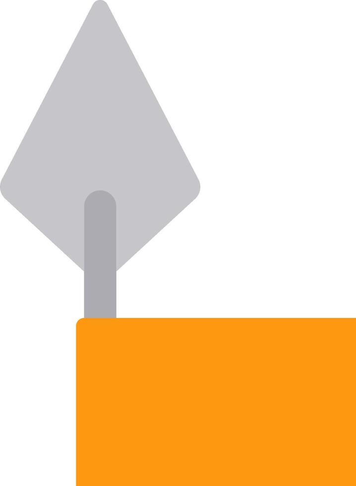A yellow and orange tool with a triangle on it vector