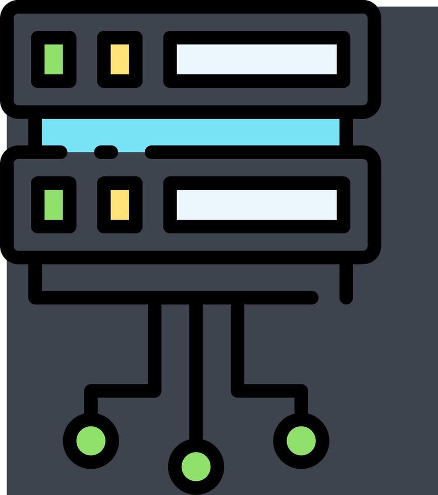 A server with two servers on top of it vector