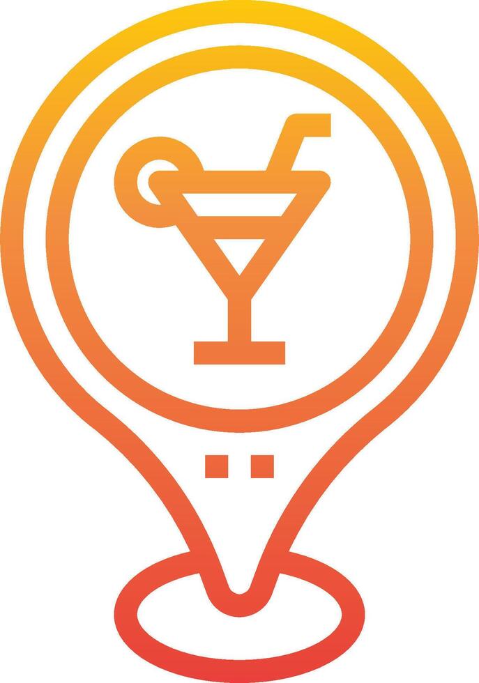 A drink in a glass with a straw vector
