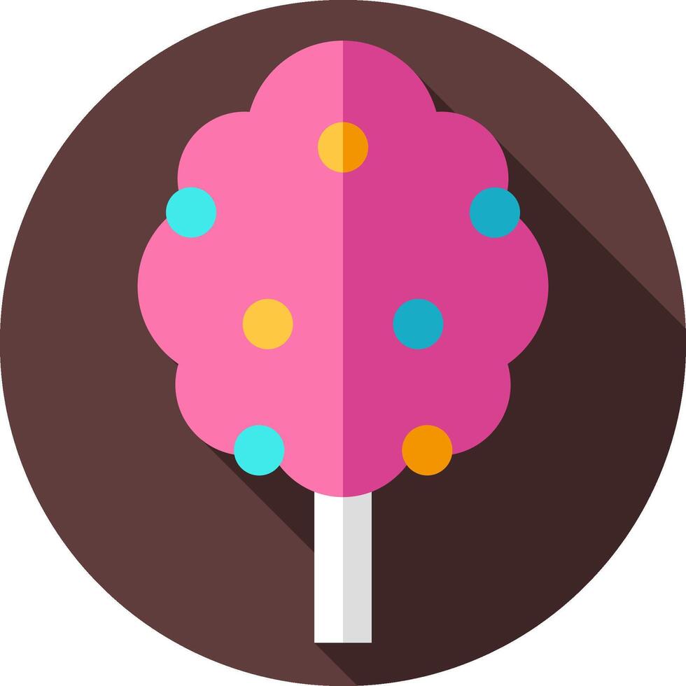 A pink candy tree with polka dots on it vector