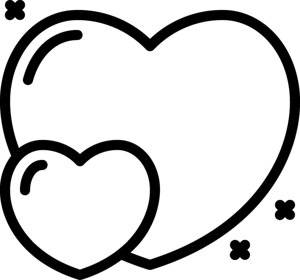 Heart shaped stickers for kids vector