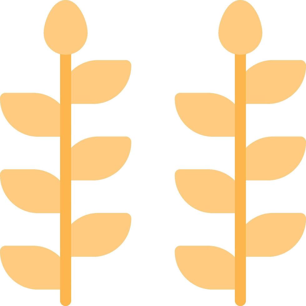 Two leaves with leaves on them vector