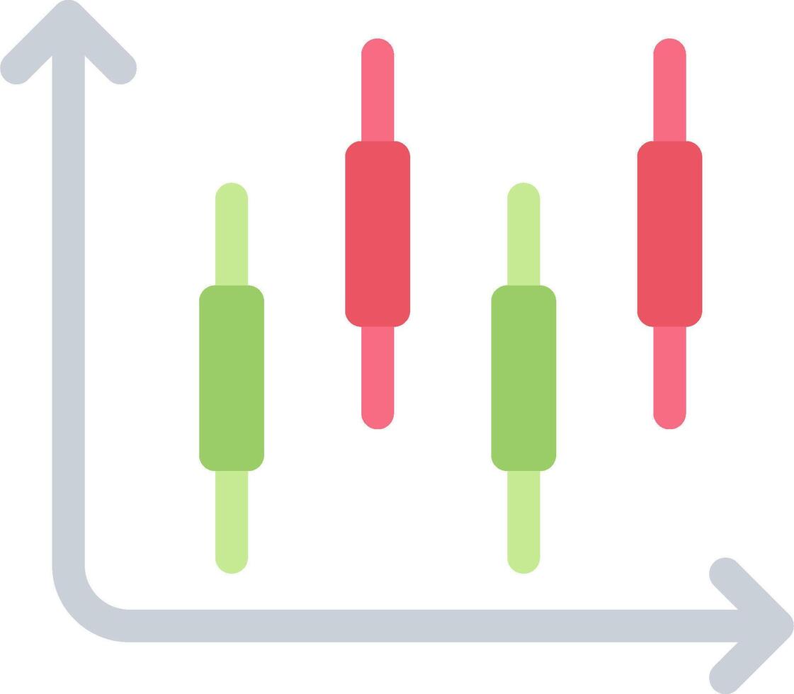 A bar chart with arrows pointing up and down vector