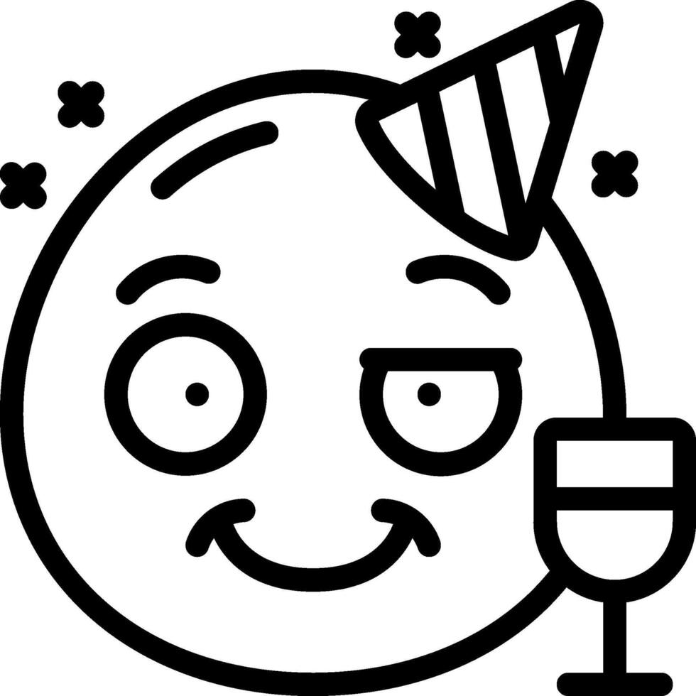 Happy birthday emoji illustration vector