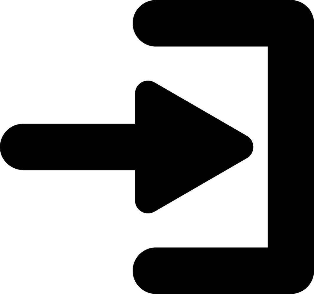 A black and white arrow pointing to the left vector