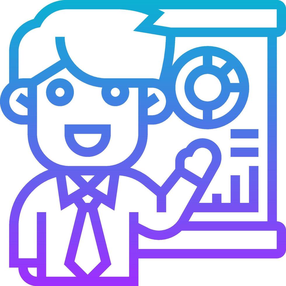 A man in a tie and tie holding a board with a diagram vector
