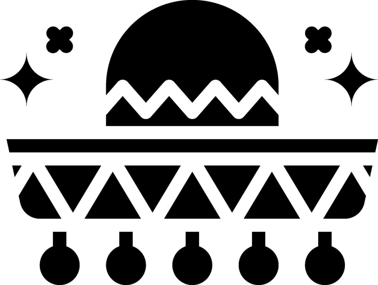 A black and white image of a mexican hat vector
