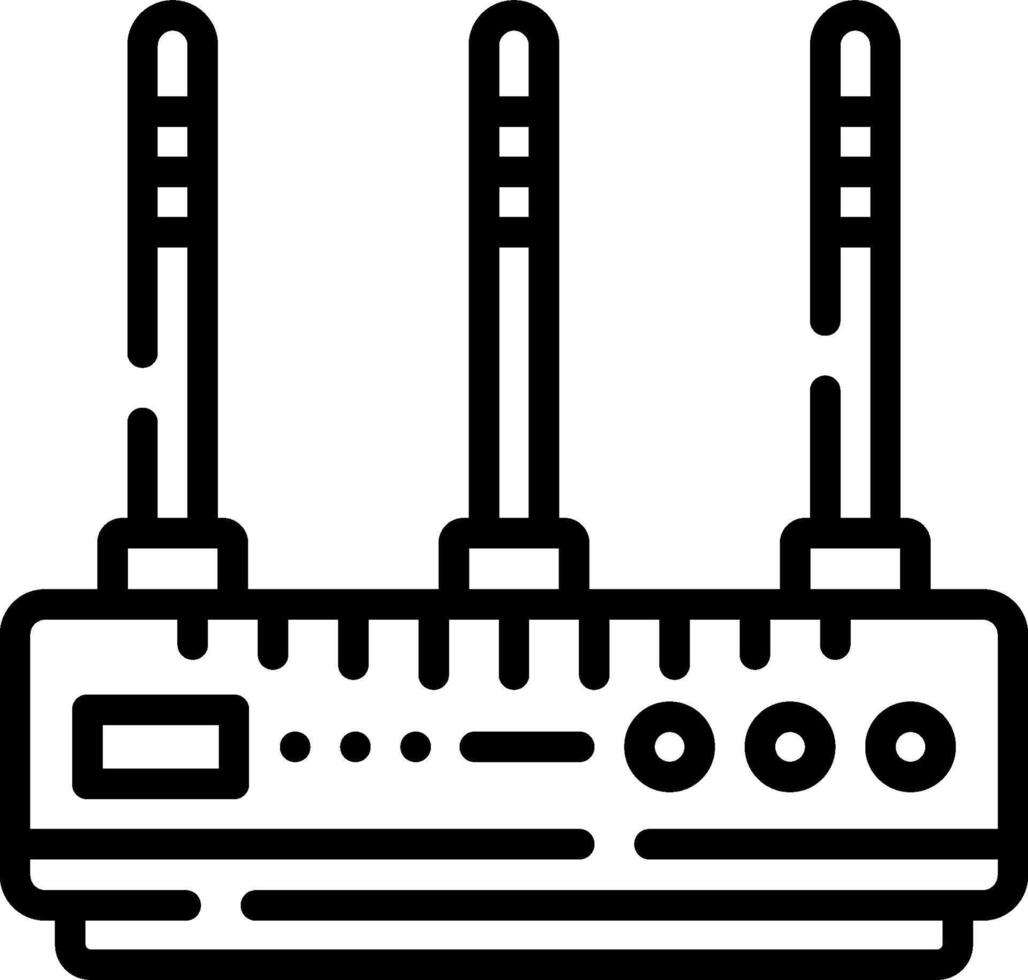 A router with three antennas on top vector