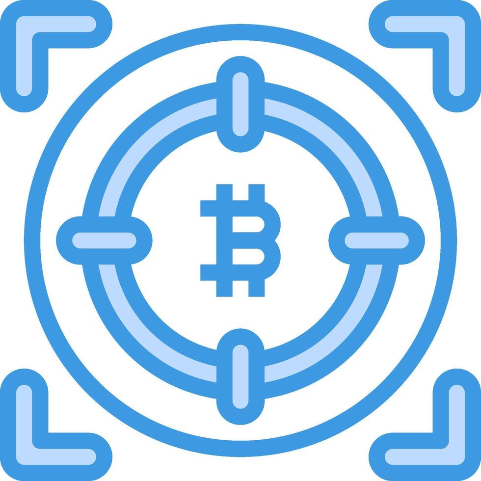 Bitcoin security camera icon vector
