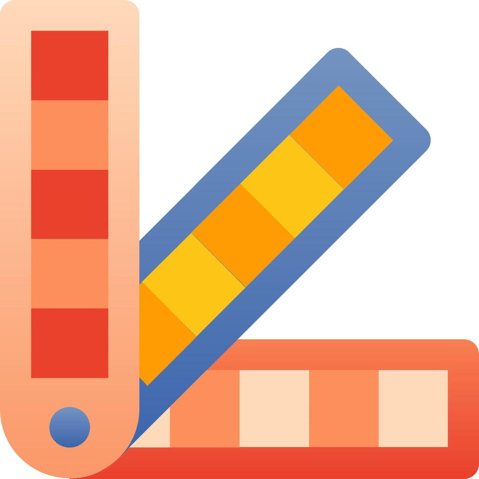 A ruler with a red and orange stripe vector
