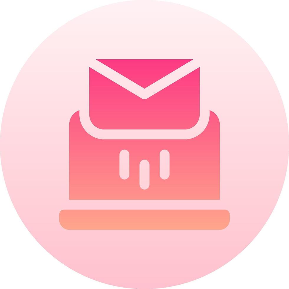 Email icon with pink background vector
