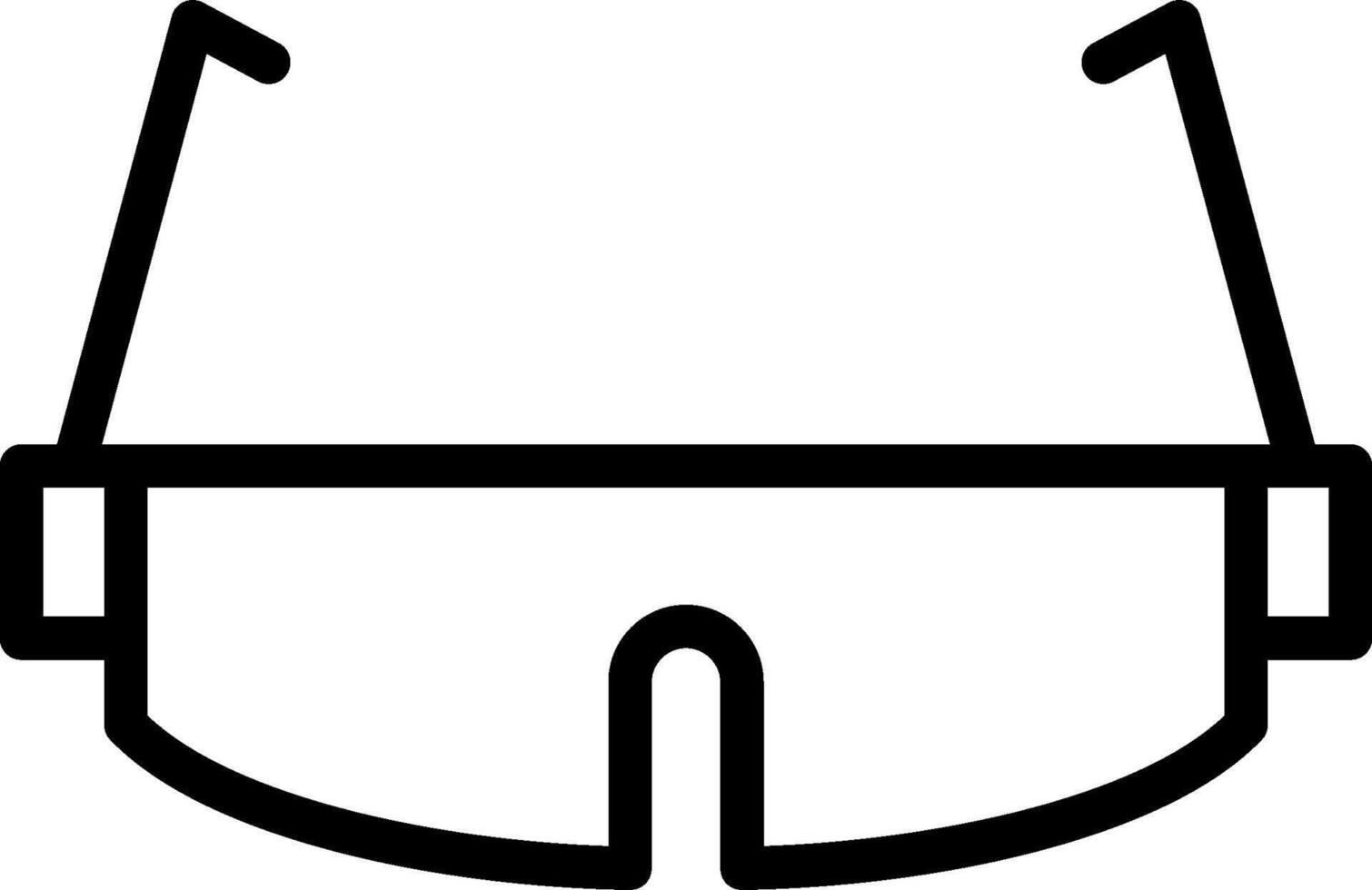 A black and white image of a pair of glasses vector