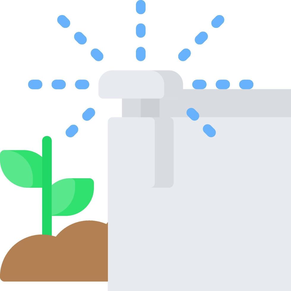 A plant sprouting from a water tank vector