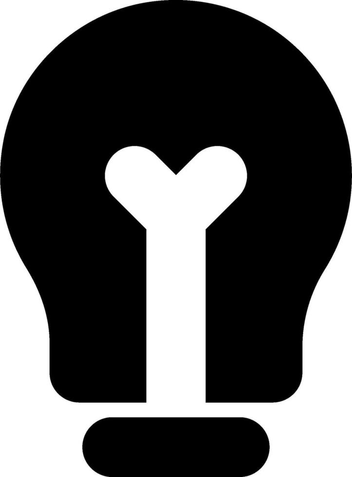 A black light bulb with a white letter y vector
