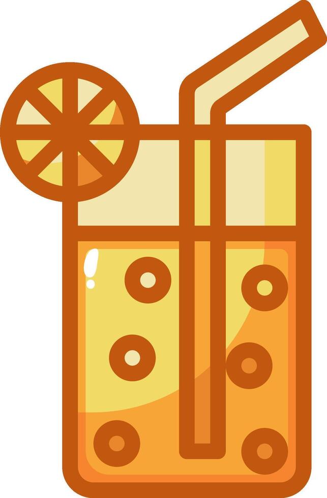 Orange juice drink icon vector