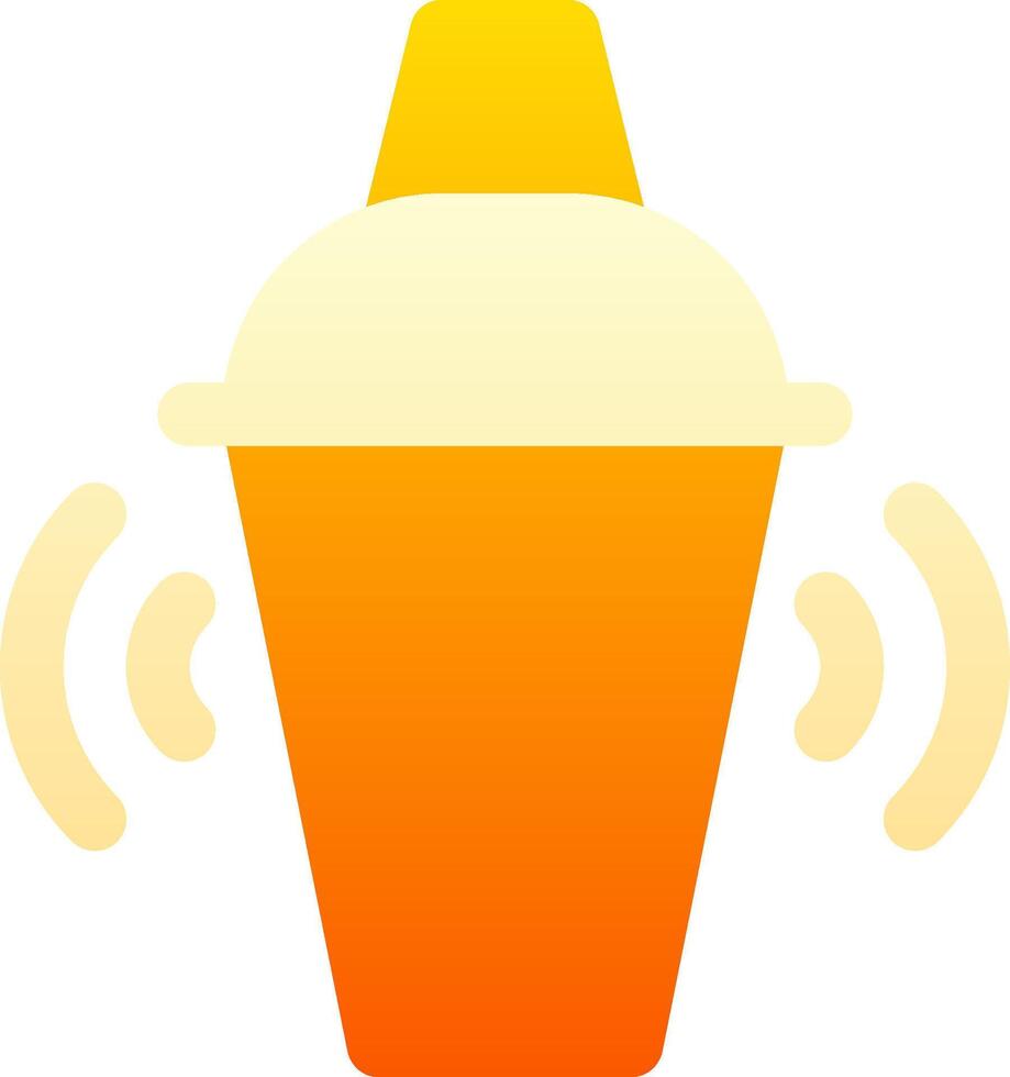 A cup with a straw and sound waves vector