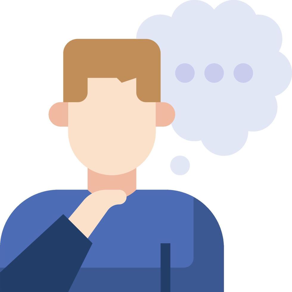 Man thinking about something vector