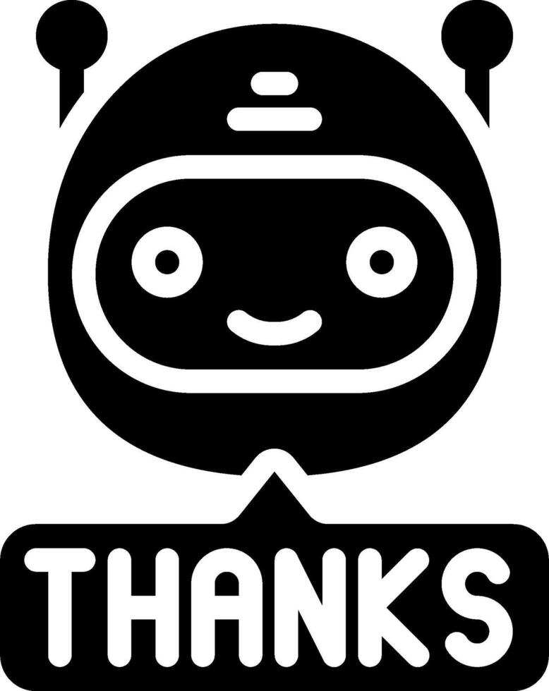 A black and white logo with the words thanks vector