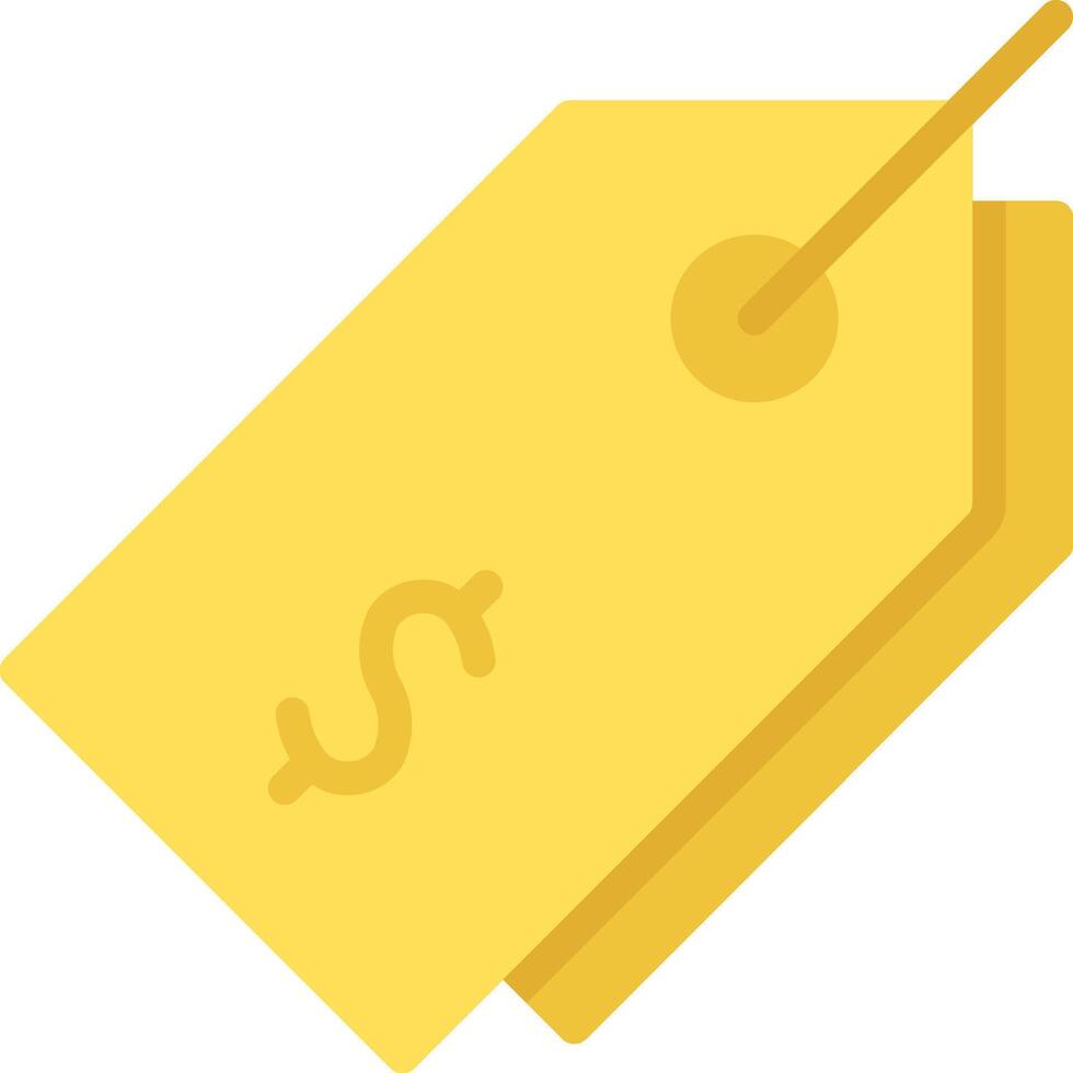 Yellow price tag with dollar sign vector