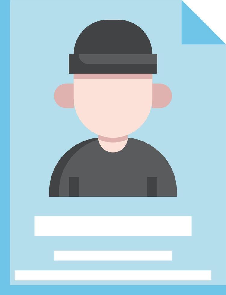A flat icon of a man wearing a hat vector