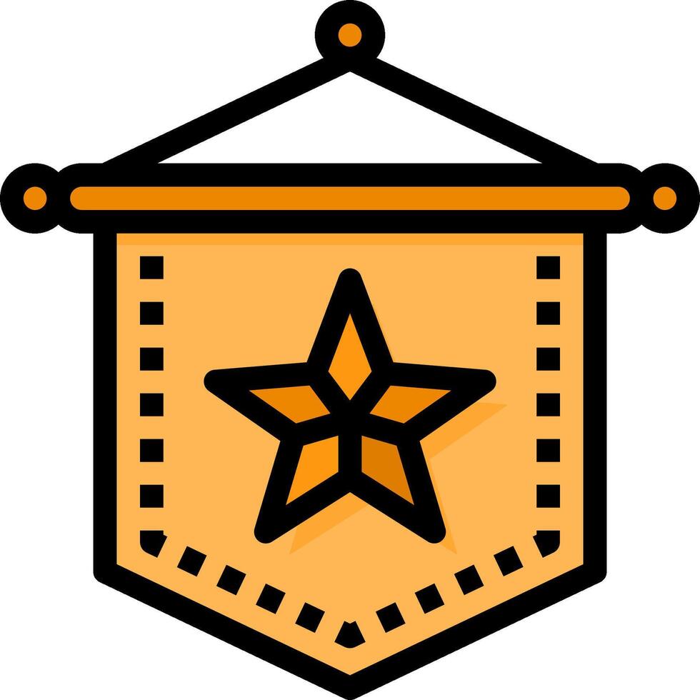 A star on a banner with a star on it vector
