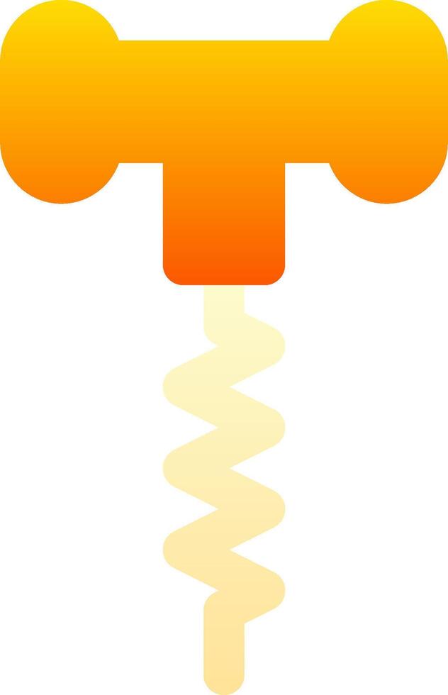 A yellow and orange screw with a spiral vector