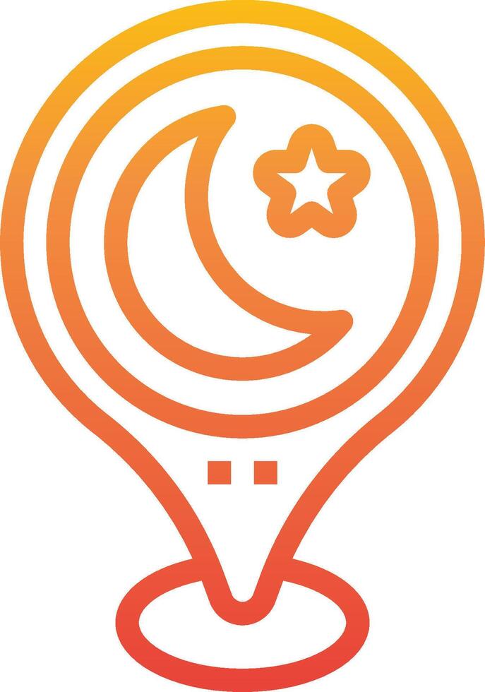 A star and moon on a light bulb vector