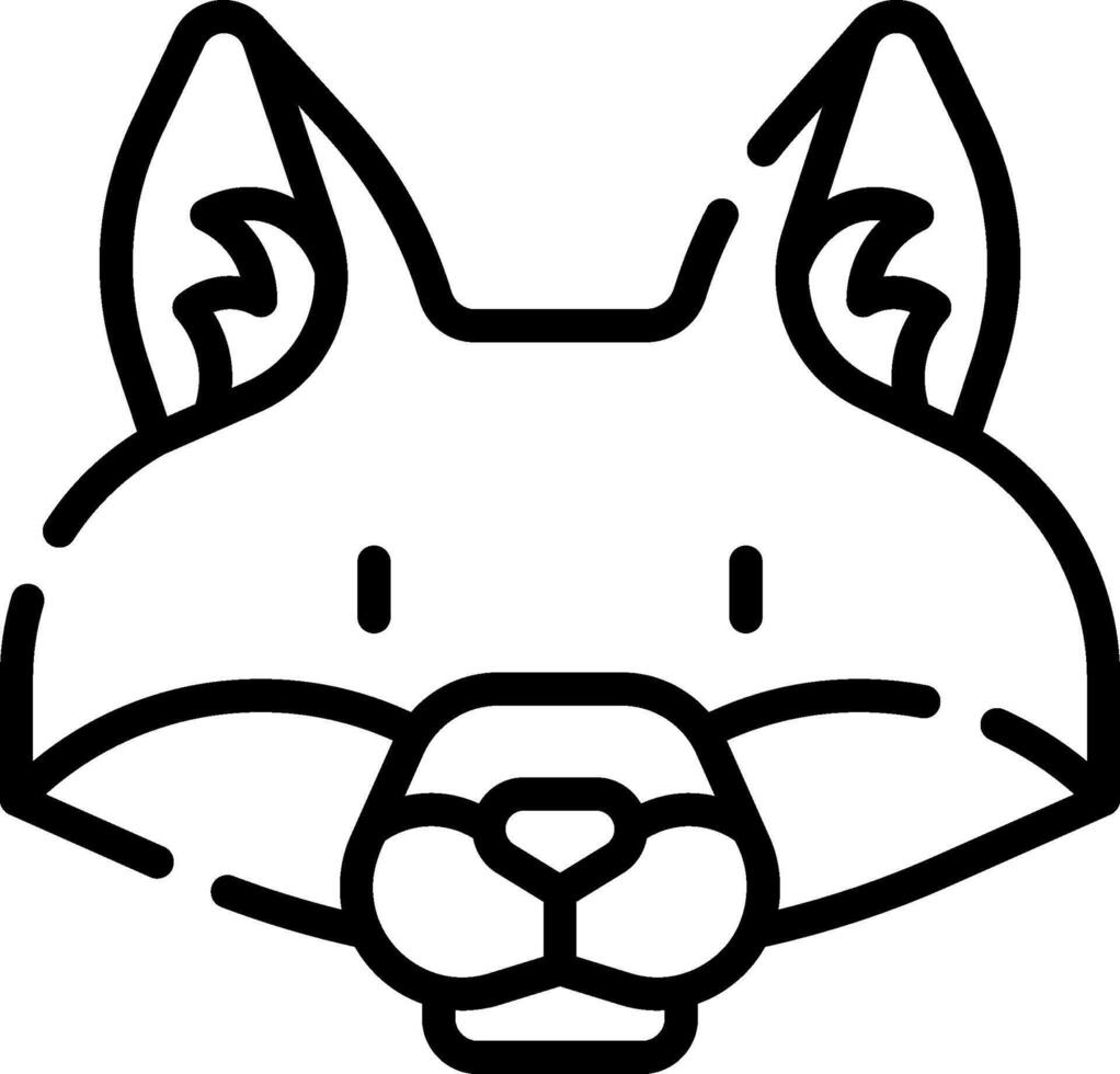 Fox head outline vector