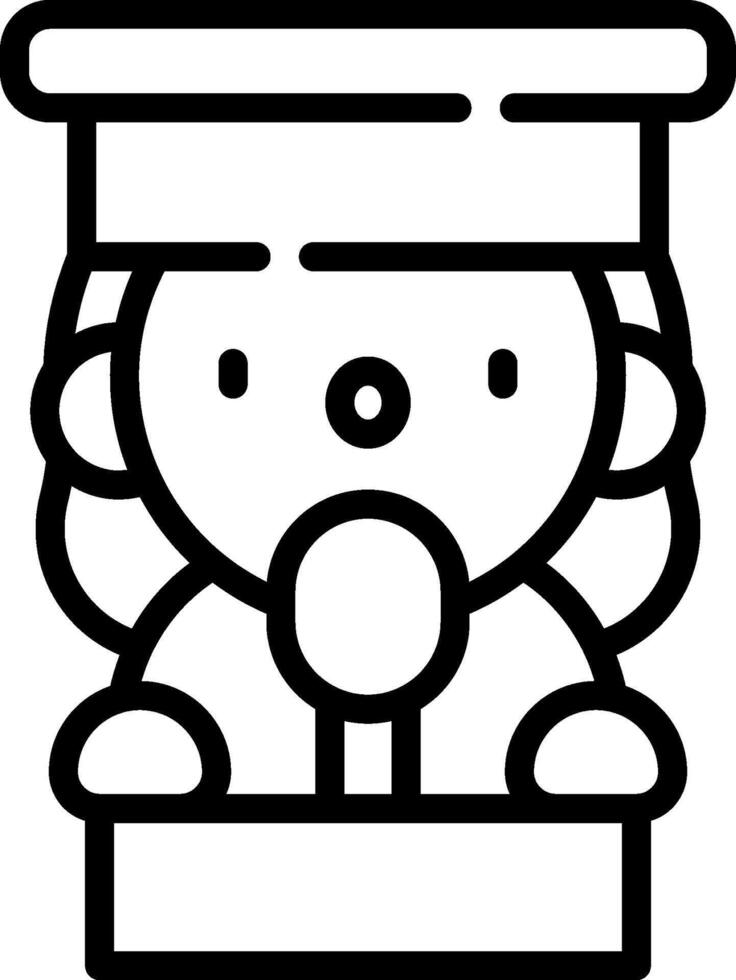 A cartoon girl in a graduation cap and gown vector