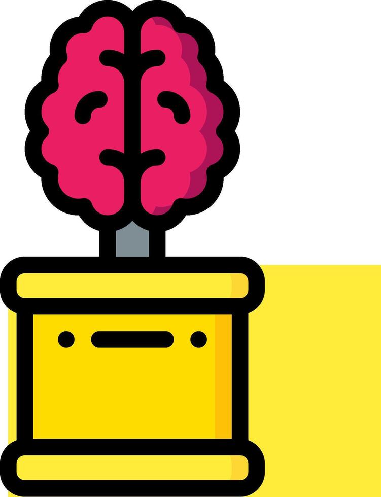 A brain in a jar icon vector