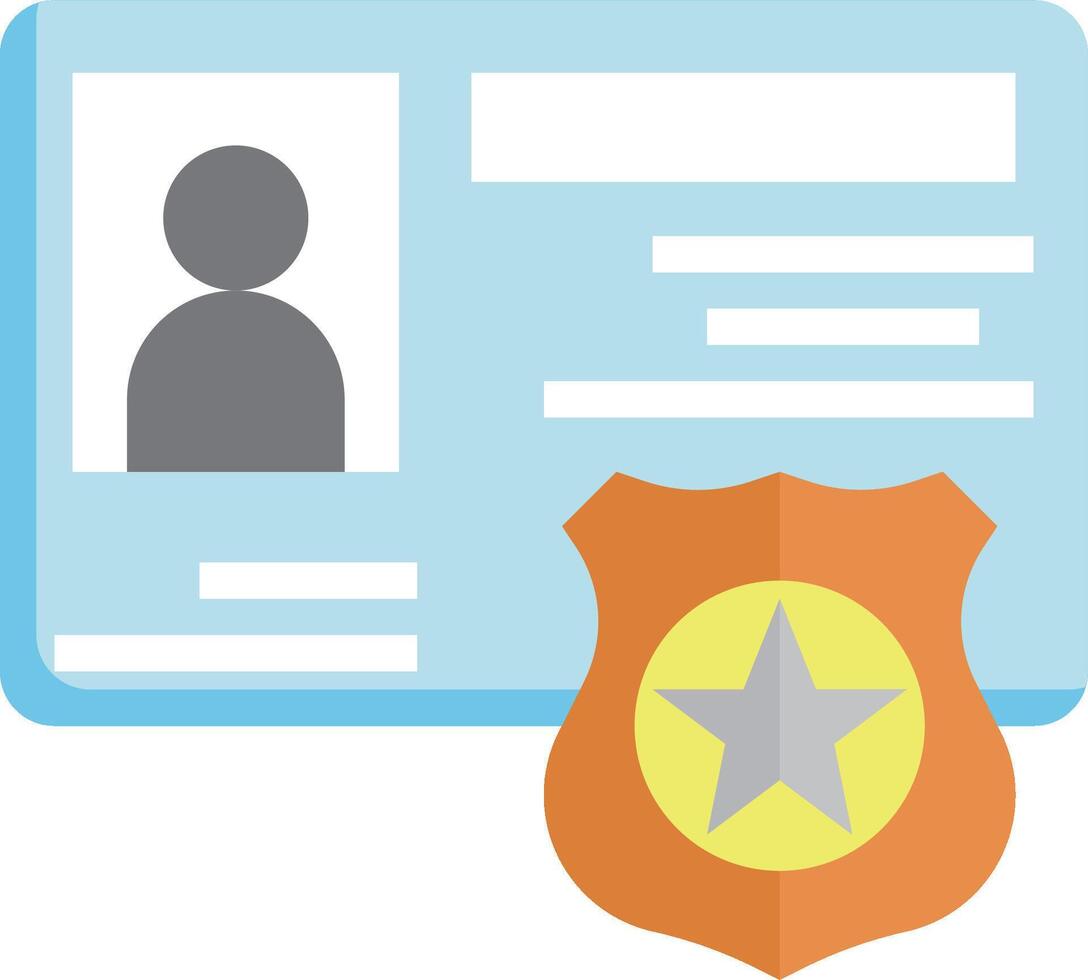 A badge and a person's photo on a badge vector