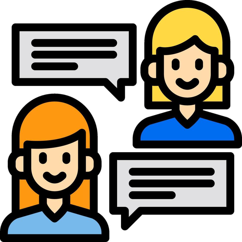Two people with speech bubbles on a white background vector