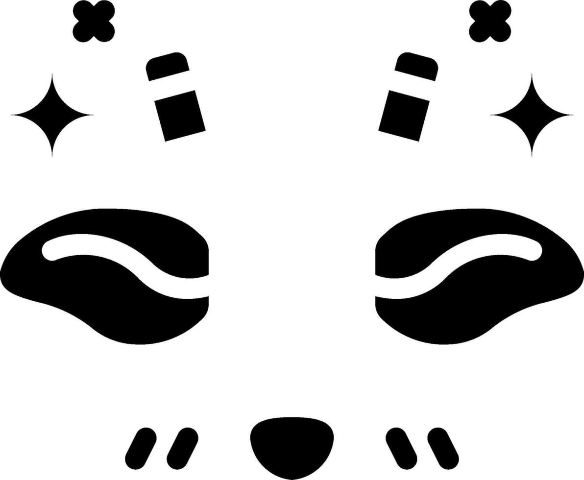 A black and white drawing of a cat's face vector