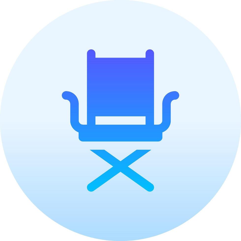 A blue chair icon on a white background vector