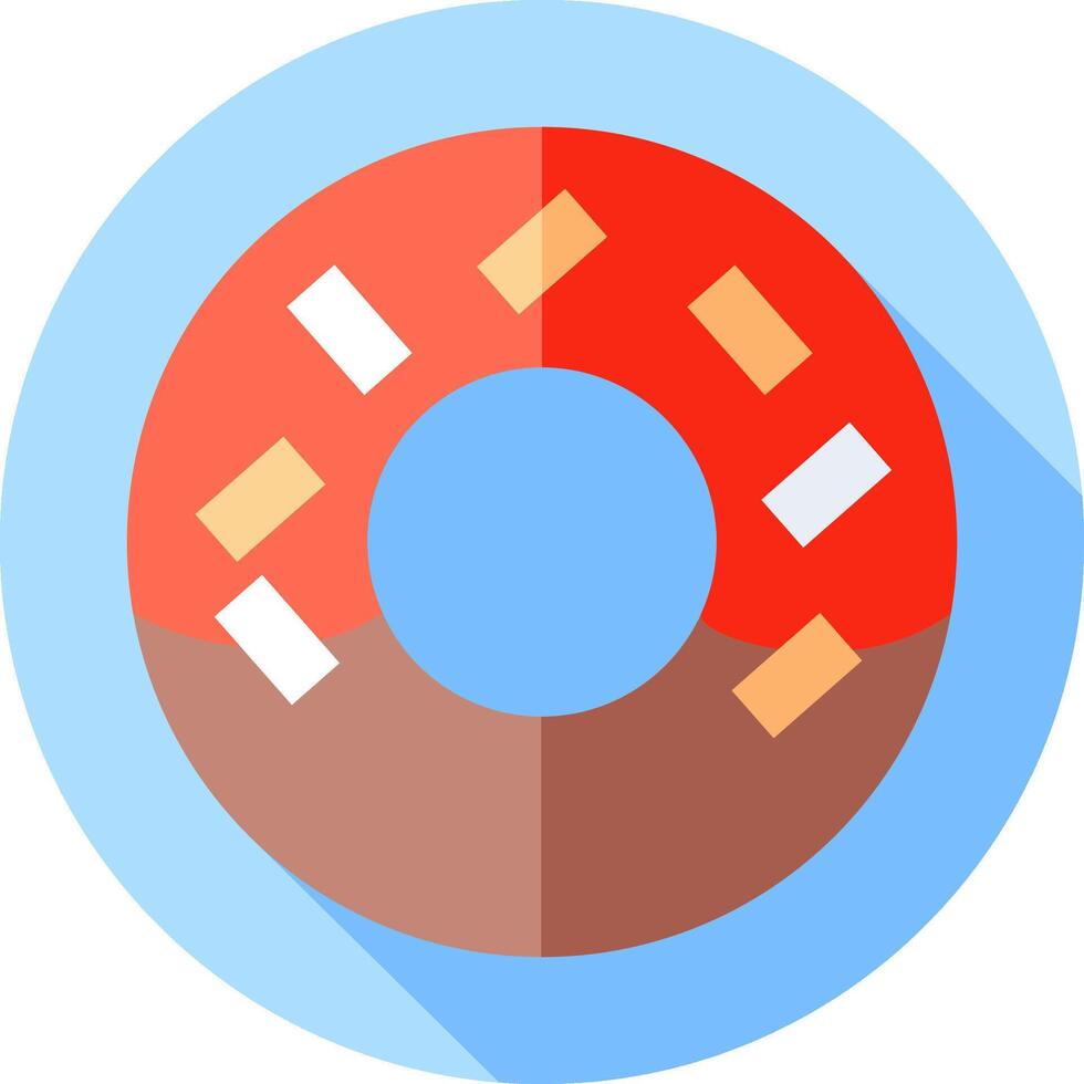 A donut with chocolate and sprinkles on it vector
