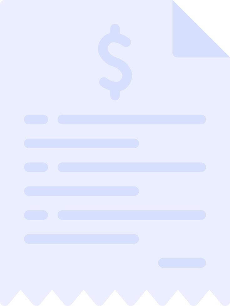 A receipt with a dollar sign vector